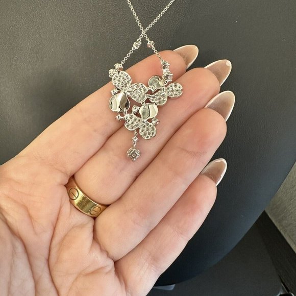 Tiffany & Co. Platinum Diamond Paper Flowers Necklace - Picture 3 of 5